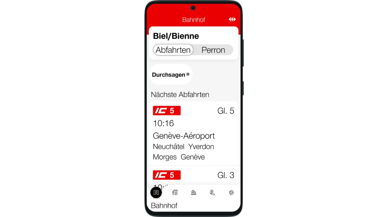 Auch mit vergrösserter Schrift ist die App übersichtlich und bedienungsfreundlich gestaltet.